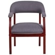 Pemberly Row Modern / Contemporary Vinyl Guest Chair in Gray