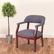 Pemberly Row Modern / Contemporary Vinyl Guest Chair in Gray