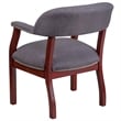 Pemberly Row Modern / Contemporary Vinyl Guest Chair in Gray