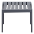 Pemberly Row Contemporary Outdoor Side Table in Gray Gunmetal
