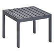 Pemberly Row Contemporary Outdoor Side Table in Gray Gunmetal