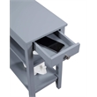 Pemberly Row Three Tier End Table With Drawer in Gray Wood Finish