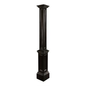 Pemberly Row Traditional Plastic Lamp Post without Mount in Black
