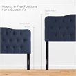 Pemberly Row Queen Upholstered Polyester Fabric Headboard in Navy