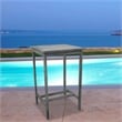 Pemberly Row Contemporary Outdoor Hand-scraped Hardwood Bar Table