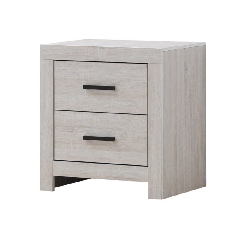 Pemberly Row 4-piece Queen Storage Wood Bedroom Set in Coastal White