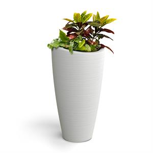 Pemberly Row Polyethylene Resin 32&quot Tall Modern Planter in White