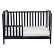 Pemberly Row Modern Wood Acrylic Island Crib in Black Finish