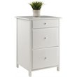 Pemberly Row 3-Drawer Transitional Wooden File Cabinet in White