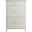 Pemberly Row 3-Drawer Transitional Wooden File Cabinet in White