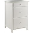 Pemberly Row 3-Drawer Transitional Wooden File Cabinet in White