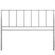 Pemberly Row Full Modern Style Sturdy Powder Coated Steel Headboard in Gray