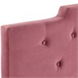 Pemberly Row Tufted King/California King Velvet Headboard in Dusty Rose