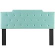 Pemberly Row Tufted King/California King Velvet Headboard in Mint Green