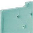 Pemberly Row Tufted King/California King Velvet Headboard in Mint Green