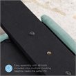 Pemberly Row Tufted King/California King Velvet Headboard in Mint Green