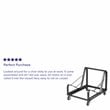 Pemberly Row Contemporary Sled Base Stack Chair Dolly in Black
