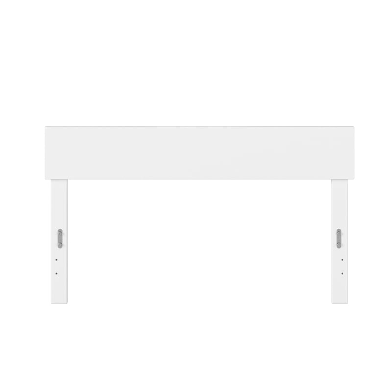 Pemberly Row Solid Wood Full Size Contemporary Headboard in White