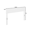 Pemberly Row Solid Wood Full Size Contemporary Headboard in White