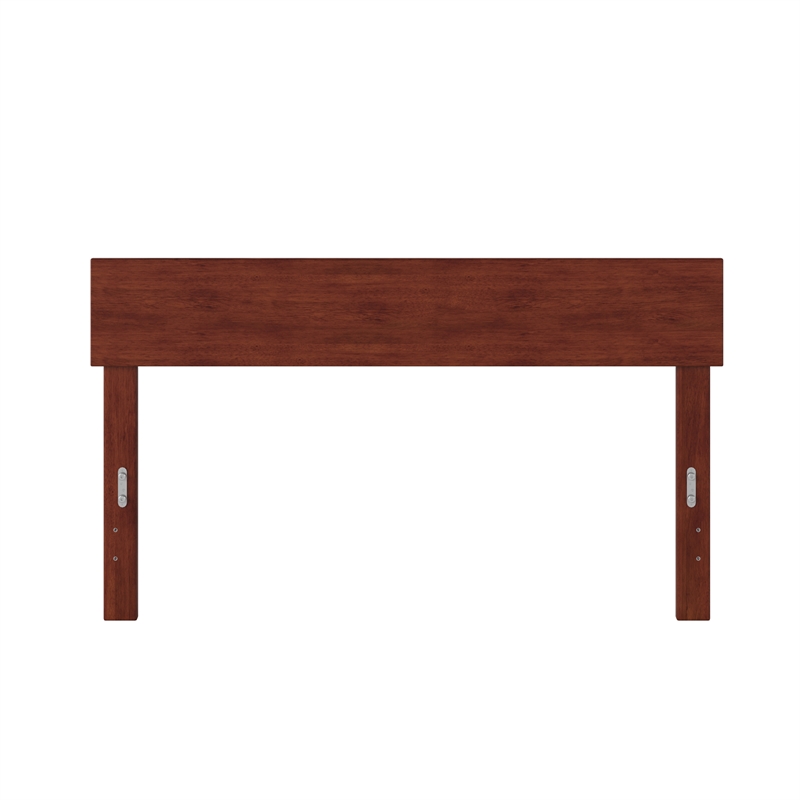 Pemberly Row Solid Wood Full Size Contemporary Headboard in Walnut