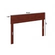 Pemberly Row Solid Wood Full Size Contemporary Headboard in Walnut
