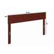 Pemberly Row Solid Wood Queen Size Modern Panel Headboard in Walnut