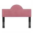 Pemberly Row Twin Modern Performance Velvet Headboard in Dusty Rose