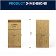 Pemberly Row Contemporary Wood Tray Top Receptacle in Oak Finish
