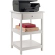 Pemberly Row 2 Shelf Transitional Wooden Printer Stand in White