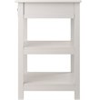 Pemberly Row 2 Shelf Transitional Wooden Printer Stand in White