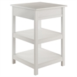 Pemberly Row 2 Shelf Transitional Wooden Printer Stand in White