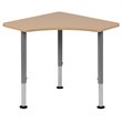 Pemberly Row Triangonal Collaborative Adjustable Student Desk in Natural