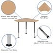 Pemberly Row Triangonal Collaborative Adjustable Student Desk in Natural