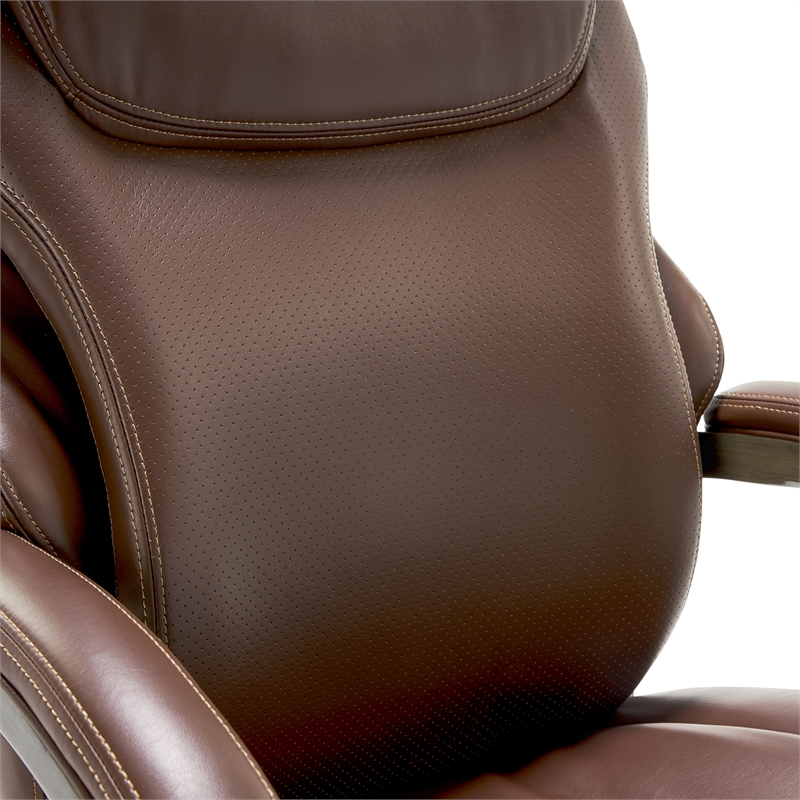 Pemberly Row Executive Office Chair with AIR Lumbar Technology Brown
