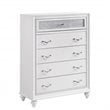 Pemberly Row 5-piece Upholstered Eastern King Wood Bedroom Set White