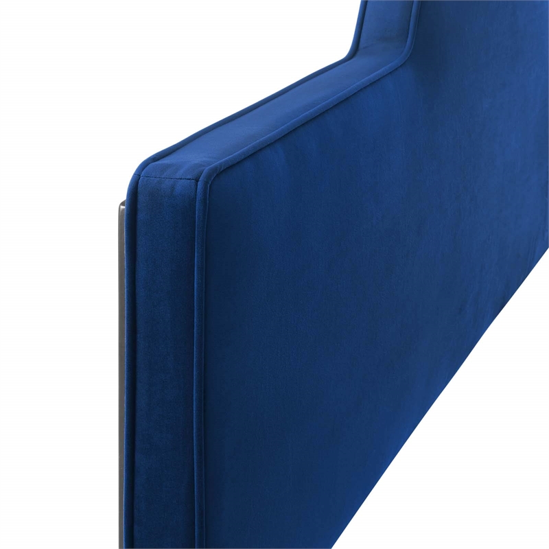 Pemberly Row King/California King Performance Velvet Headboard in Navy