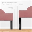 Pemberly Row King/California King Performance Velvet Headboard in Dusty Rose