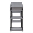 Pemberly Row No-tools Student Desk in Gray Wood Finish and Black Steel Poles