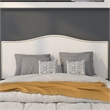 Pemberly Row Contemporary Upholstered Full Panel Headboard in White