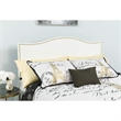 Pemberly Row Contemporary Upholstered Full Panel Headboard in White