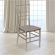 Pemberly Row Contemporary Premium Resin Stacking Chair in Pewter