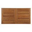 Pemberly Row Extendable Outdoor Patio Solid Teak Wood Dining Table in Natural