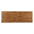 Pemberly Row Extendable Outdoor Patio Solid Teak Wood Dining Table in Natural