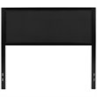 Pemberly Row Fabric Upholstered Full Metal Panel Headboard in Black