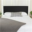 Pemberly Row Fabric Upholstered Full Metal Panel Headboard in Black