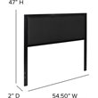 Pemberly Row Fabric Upholstered Full Metal Panel Headboard in Black