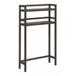 Pemberly Row Contemporary 2-tier Solid Wood Space Saver in Espresso