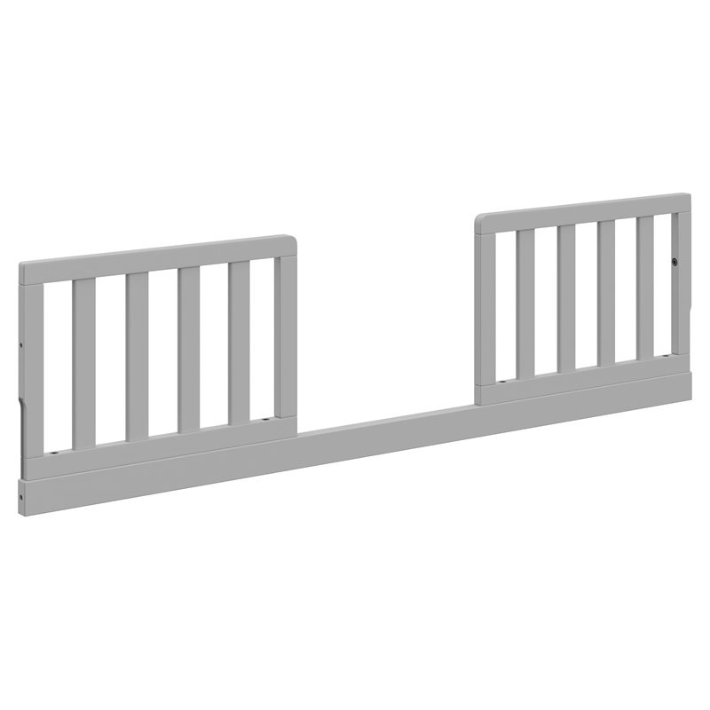 Pemberly Row Wood Toddler Safety Guardrail Kit in Pebble Gray
