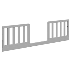 Pemberly Row Wood Toddler Safety Guardrail Kit in Pebble Gray