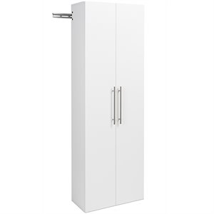 Pemberly Row Contemporary 24&quot Large Wall Mounted Garage Cabinet in White